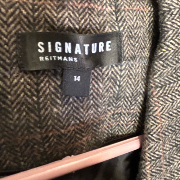 Grey herringbone blazer - Picture 2 of 3